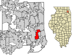 DuPage County Illinois Incorporated and Unincorporated areas Westmont Highlighted